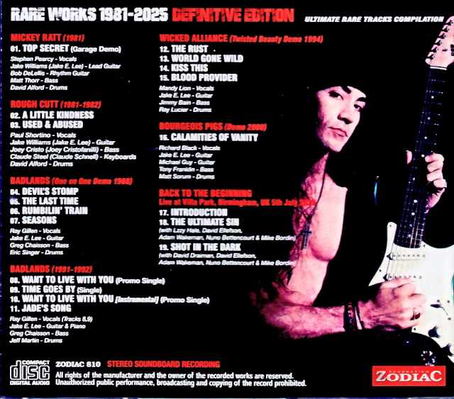 Jake E. Lee Ultimate Rare Tracks Compilation 1981-2025 Upgrade