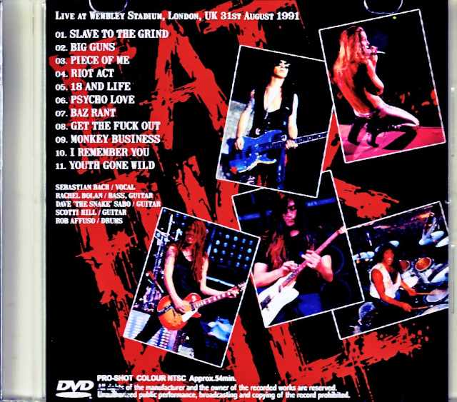 Skid Row / London, UK 1991 Multi-Cam Edition Jewel Version