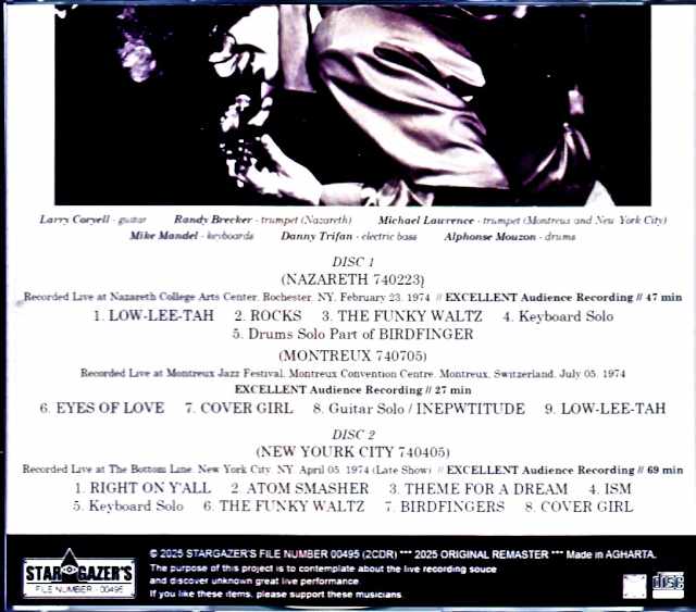 Larry Coryell Randy Brecker Larry Coryell Randy Brecker/NY,USA 1974 & more Soundboard Edition