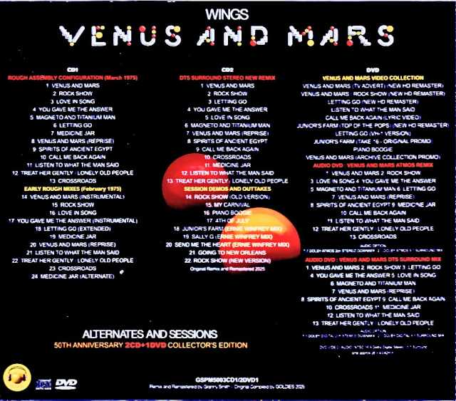 Paul McCartney Wings/Venus and Mars Alternates and Sessions