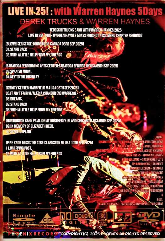 Tedeschi Trucks Band Warren Haynes Tedeschi Trucks Band/US Tour 2025 Pro-Shot Collection