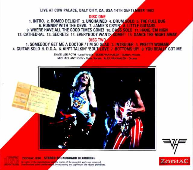 Van Halen/CA,USA 09.14.1982 Soundboard Edition