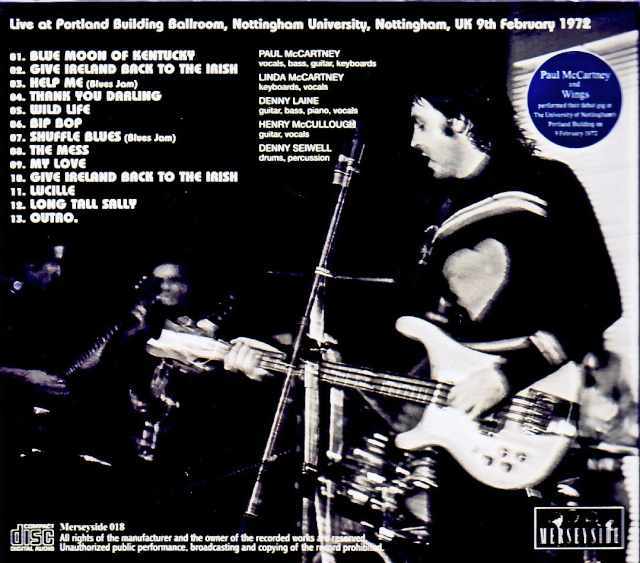 Paul McCartney Wings / England, UK 02.09.1972 Upgrade
