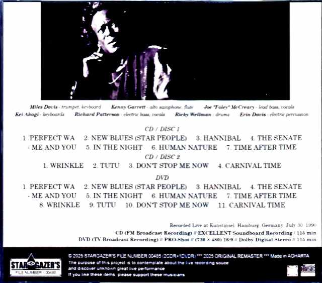 Miles Davis Kenny Garrett Miles Davis/Germany 1990 S & V Complete