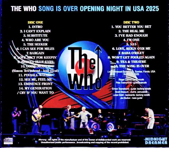 Who,The Who/FL,USA 08.16.2025 Complete