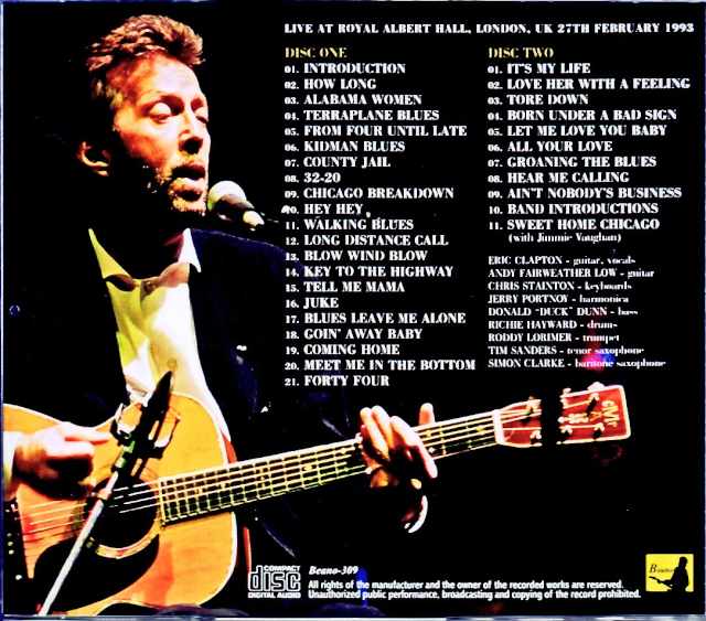 Eric Clapton/London,UK 02.27.1993 Complete DAT Master Edition