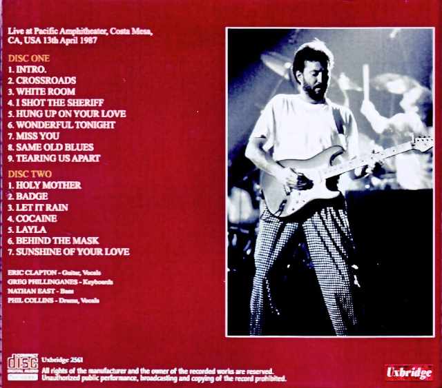 Eric Clapton/CA,USA 04.13.1987 Marco Moir Master Edition