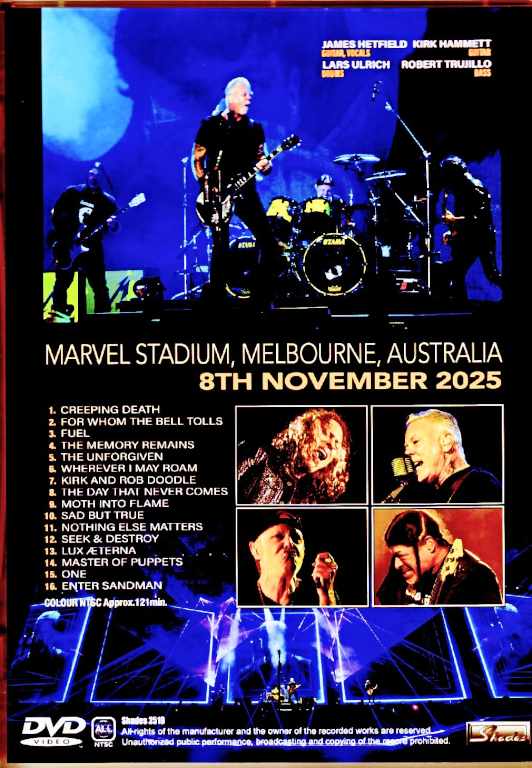 Metallica/Melbourne, Australia 11.08.2025 Multi-Cam Edition