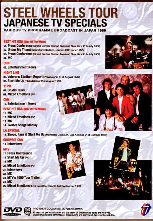 Rolling Stones/Various TV program broadcast in Japan 1989