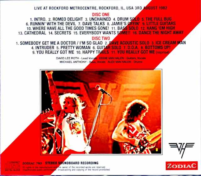 Van Halen/IL,USA 08.03.1982 Soundboard Edition