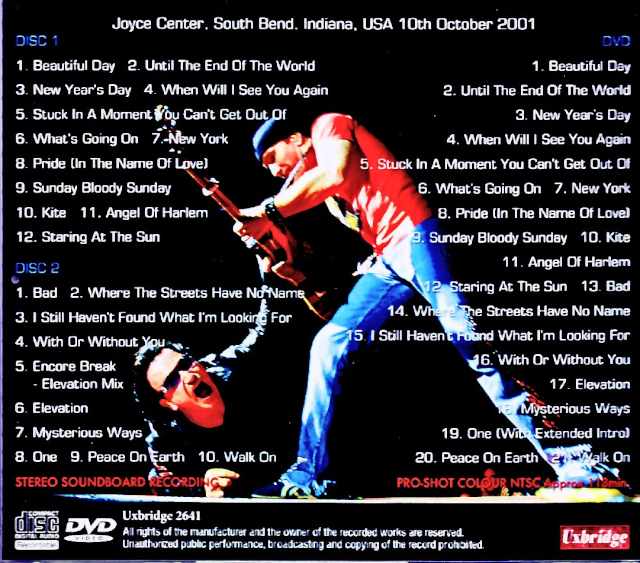 U2 You2/IN,USA 2001 Soundboard Edition & more