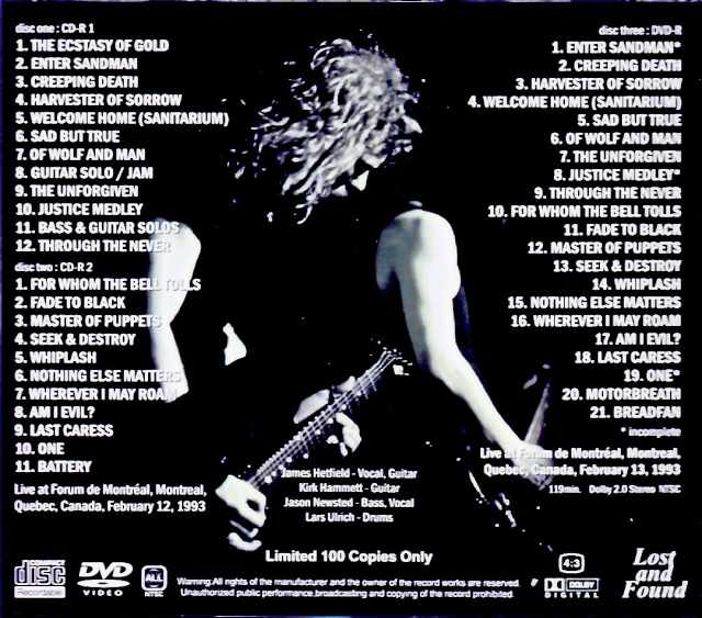 Metallica/Canada 1993 2Days Complete Soundboard Edition & more