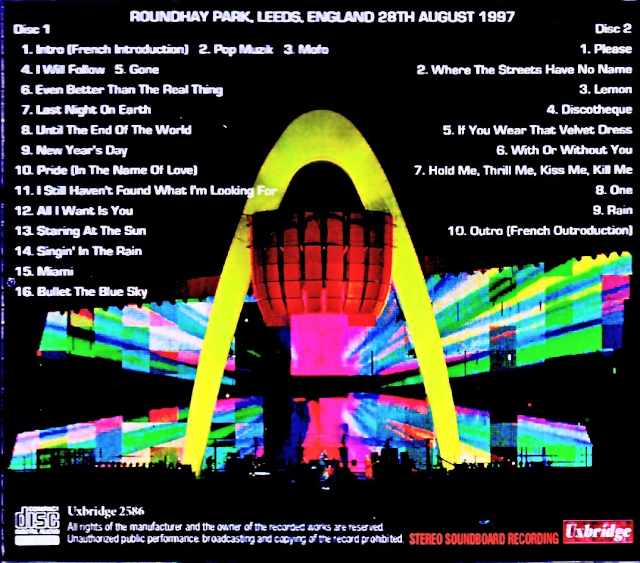 U2 U2/England,UK 08.28.1997 FM Broadcast Edition