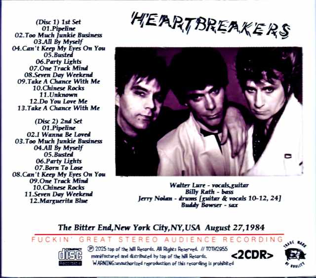 Heartbreakers/NY,USA 08.27.1984