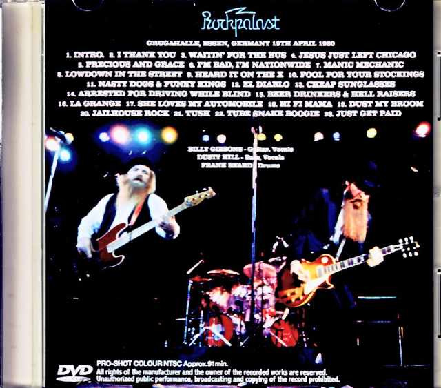 ZZ Top ZZ Top/Germany 1980 Complete Multi-Cam Edition Jewel Version