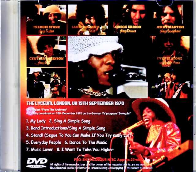 Sly and the Family Stone / London, UK 1970 Multi-Cam Edition Jewel Version