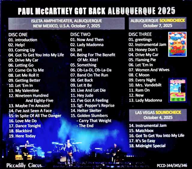 Paul McCartney / Albuquerque Concert 2025 Complete Edition NM, USA 2025 Complete & more