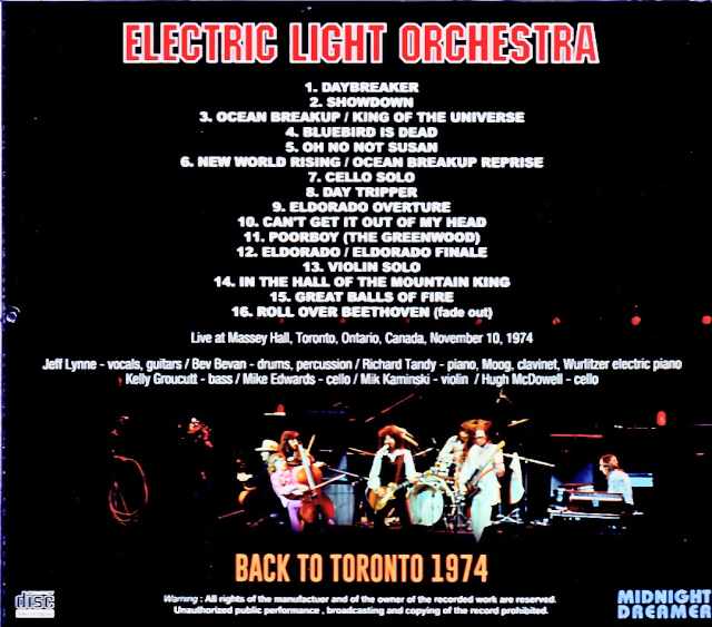 Electric Light Orchestra/Canada 1974