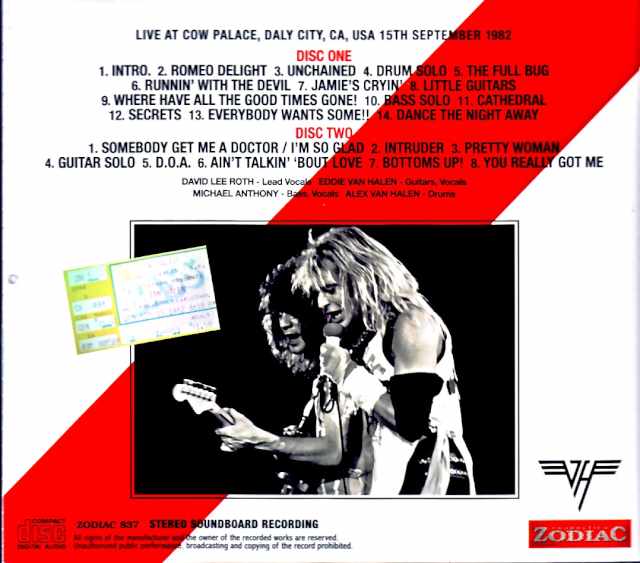 Van Halen/CA,USA 09.15.1982 Soundboard Edition