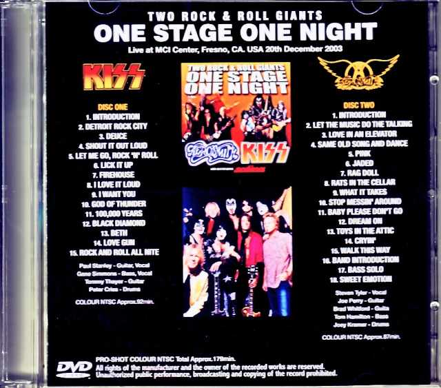 Kiss Aerosmith/CA,USA 2003 Complete Jewel Version