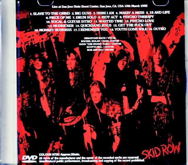Skid Row/CA,USA 1992 Complete Jewel Version