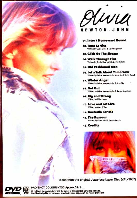Olivia Newton-John Olivia Newton-John/Down Under Japanese Laser Disc Edition