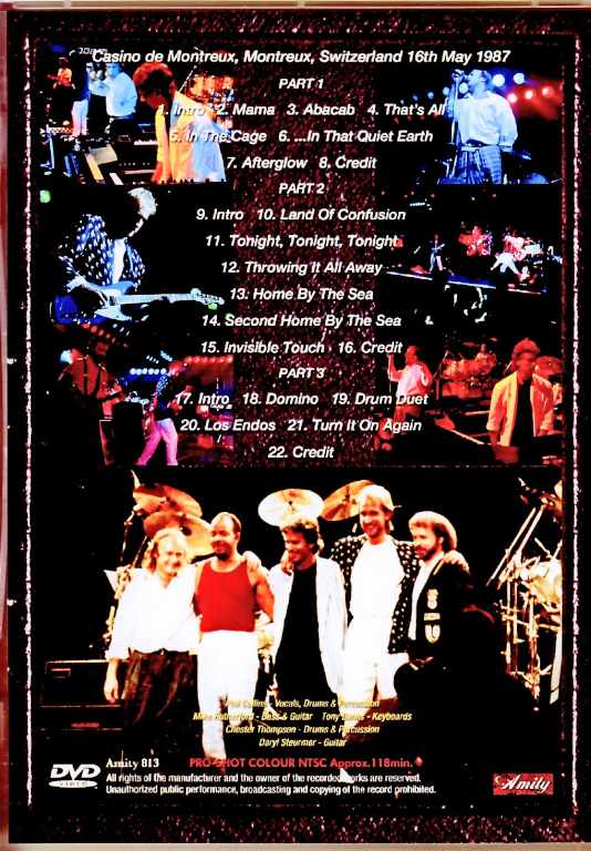 Genesis Genesis/Switzerland 05.16.1987 Multi-Cam Edition Upgrade