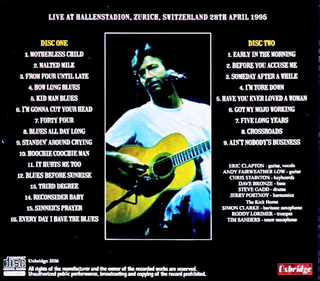 Eric Clapton/Switzerland 04.28.1995 Complete DAT Master Edition