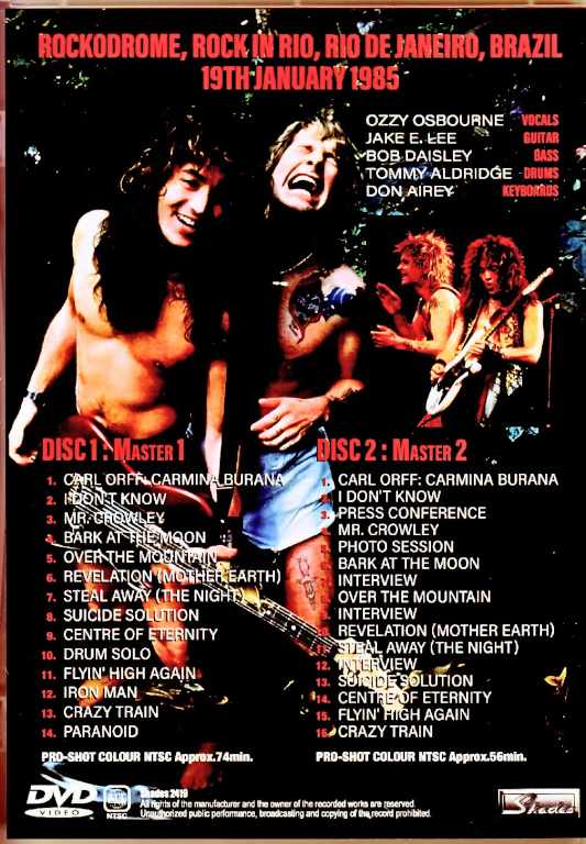 Ozzy Osbourne/Brazil 01.19.1985 Complete 2Source Multi-Cam Edition