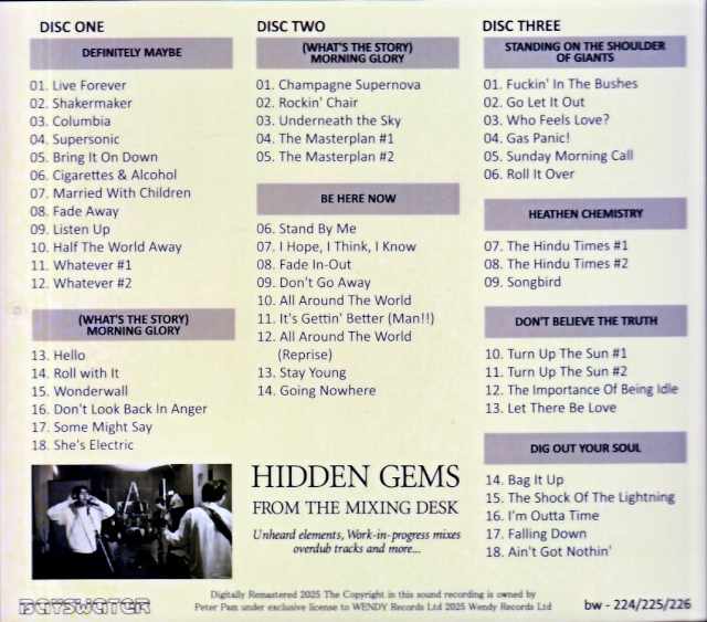 Oasis Hiden Gems from the Mixing Desk 1994-2008