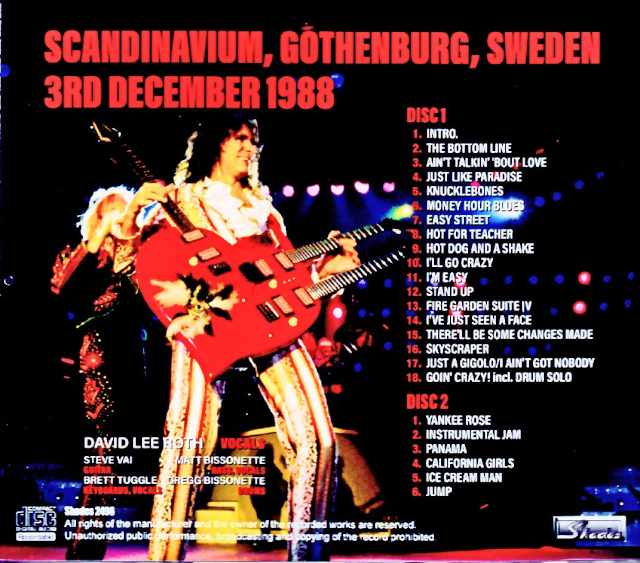 David Lee Roth Steve Vai David Lee Roth Steve Vai/Sweden 12.03.1988 Complete