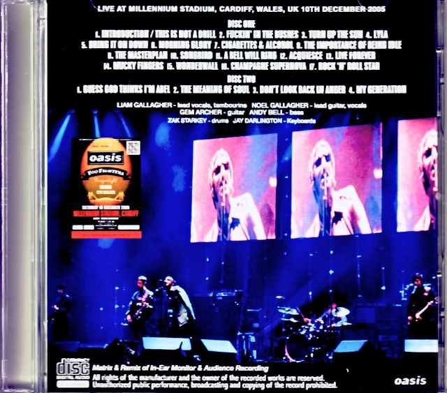 Oasis/England,UK 12.10.2005 Complete IEM Matrix and Remix Edition