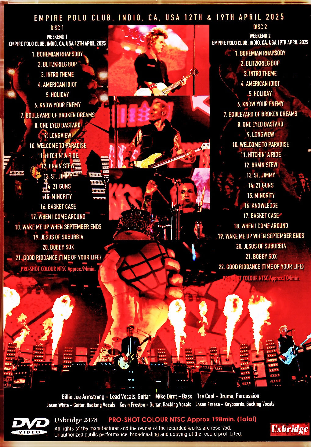 Green Day Green Day/CA,USA 2025 2Days Complete