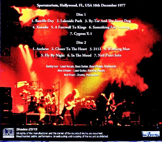 Rush/FL,USA 12.10.1977