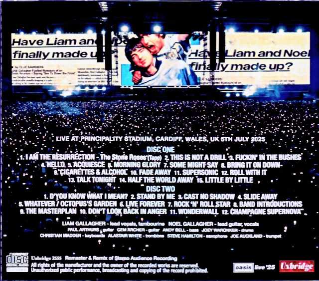 Oasis/England,UK 07.05.2025 Complete Remaster and Remix Edition