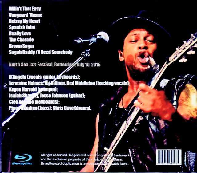 D'Angelo/Netherlands 2015 Multi-Cam Edition Blu-Ray Version