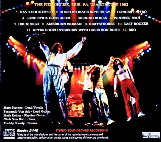 Krokus Krokus/PA,USA 07.05.1982 FM Broadcast Edition