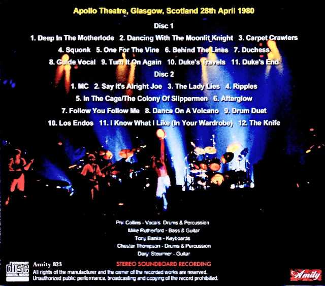 Genesis/Scotland,UK 04.28.1980 Complete Soundboard Edition