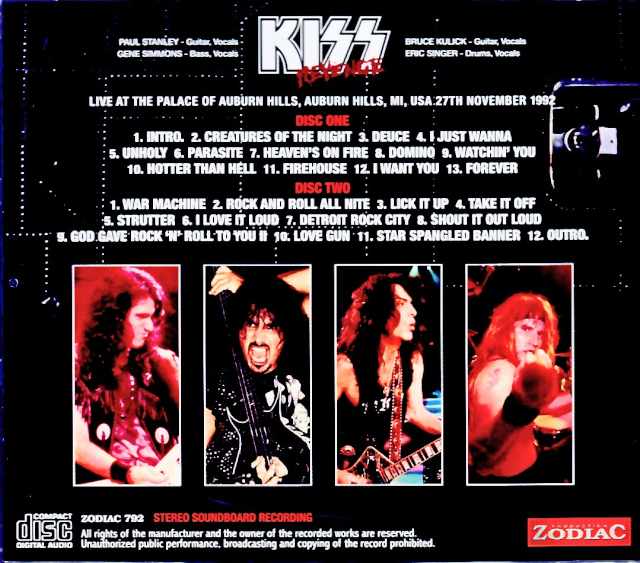 Kiss/MI,USA 11.27.1992 Complete Soundboard Edition