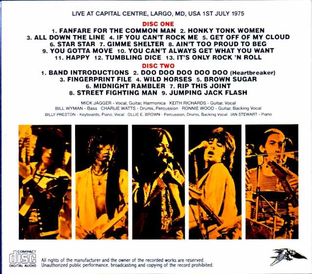Rolling Stones/MD,USA 07.01.1975 Complete Upgrade