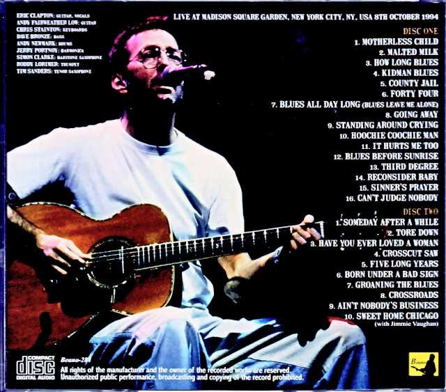 Eric Clapton/NY,USA 10.8.1994 DAT Master Edition