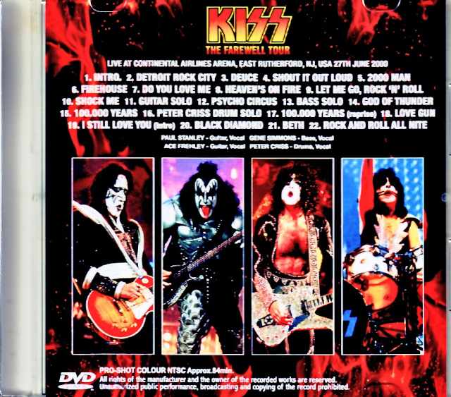 Kiss / NJ,USA06.27. 2000 Complete Multi-Cam Edition Jewel Version