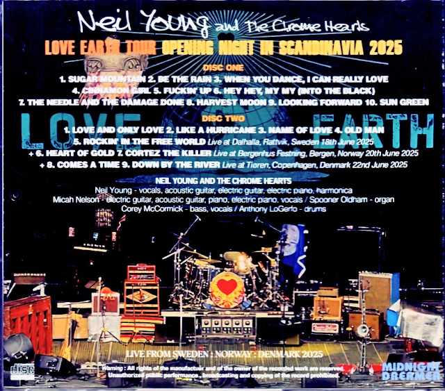 Neil Young and the Chrome Hearts Neil Young/Sweden 06.18.2025 Complete & more
