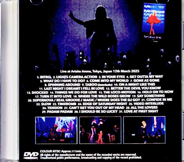 Kylie Minogue/Tokyo,Japan 2025 Complete Jewel Version