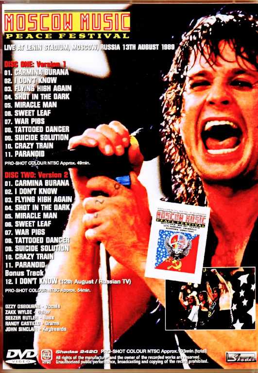 Ozzy Osbourne/Russia 08.13.1989 Complete 2Source Multi-Cam Edition