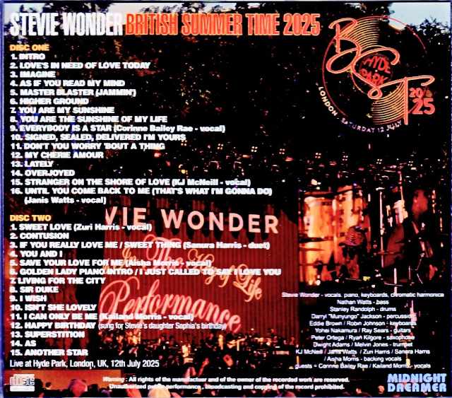 Stevie Wonder/London,UK 07.12.2025 Complete