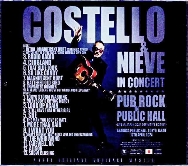 Elvis Costello & Steve Nieve Elvis Costello/Tokyo,Japan 4.12.2024 Complete Remastered