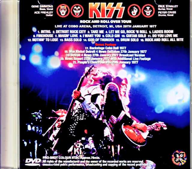 Kiss/MI,USA 1977 Multi-Cam Edition & more Jewel Version