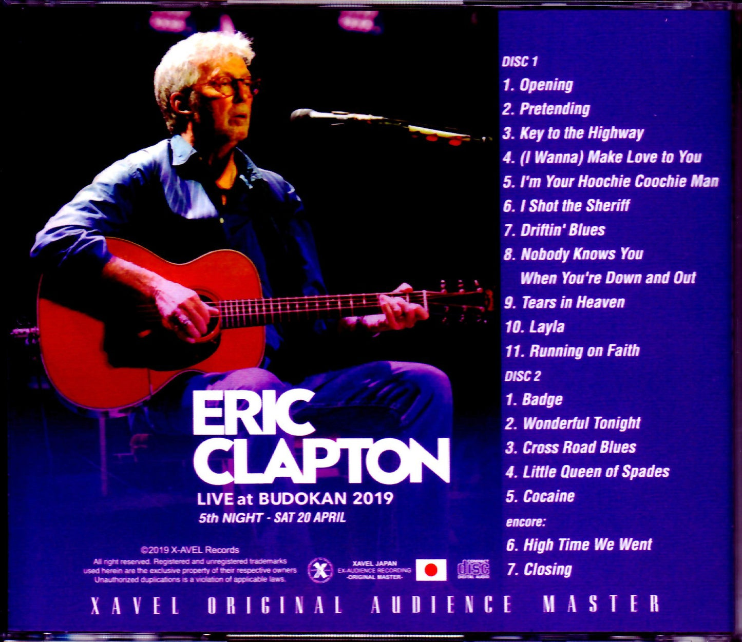 Eric Clapton/Tokyo,Japan 4.20.2019 Omnidirectional Microphone