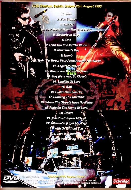 U2 U2/Ireland 08.28.1993 Complete with Sound Stereo Soundboard Edition